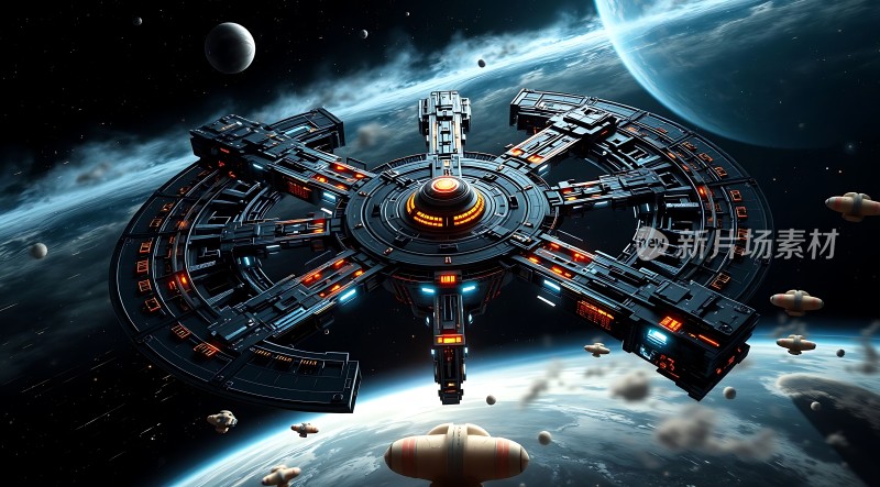 星际飞船环绕地球