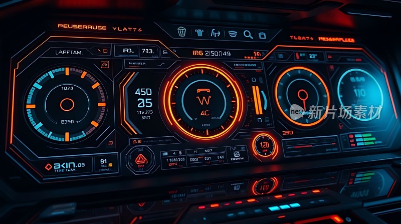 未来科技驾驶舱界面展示