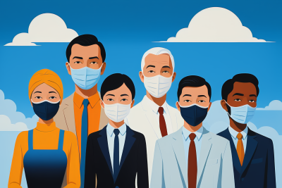 戴口罩的人高清背景图片 戴口罩的人高清背景图片