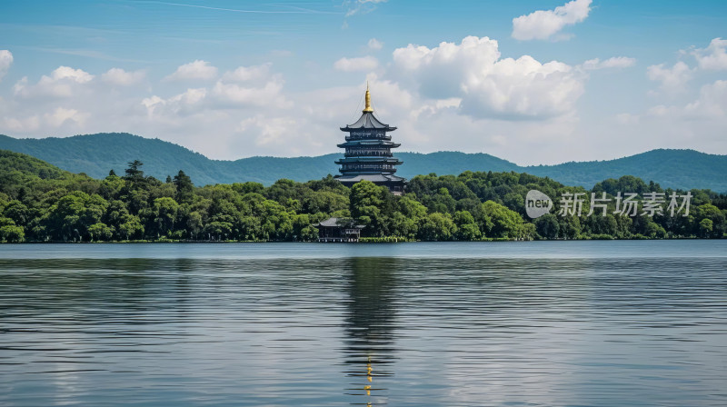 浙江杭州西湖三潭印月景区旅游名胜图片