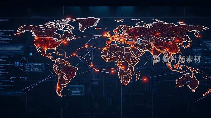 全球网络连接图