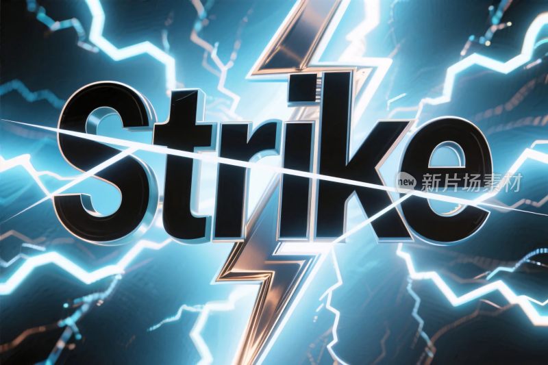 闪电环绕的文字