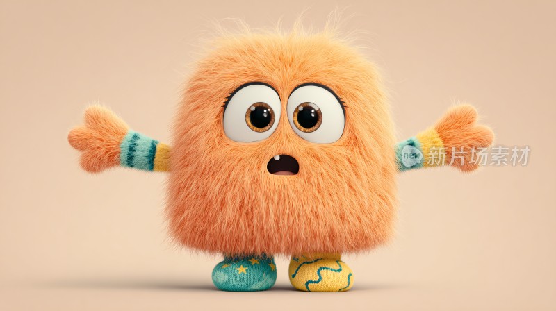 可爱毛绒卡通角色形象