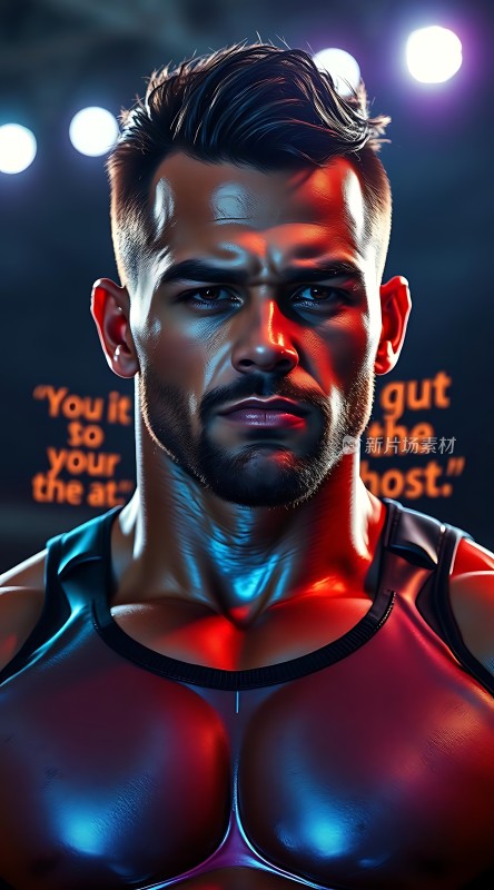 健美男子的力量与决心