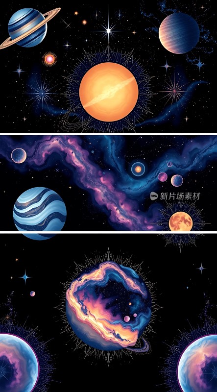 宇宙奇观行星、恒星与星云