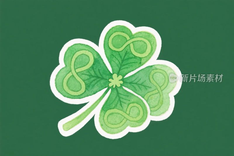 绿色四叶草插画