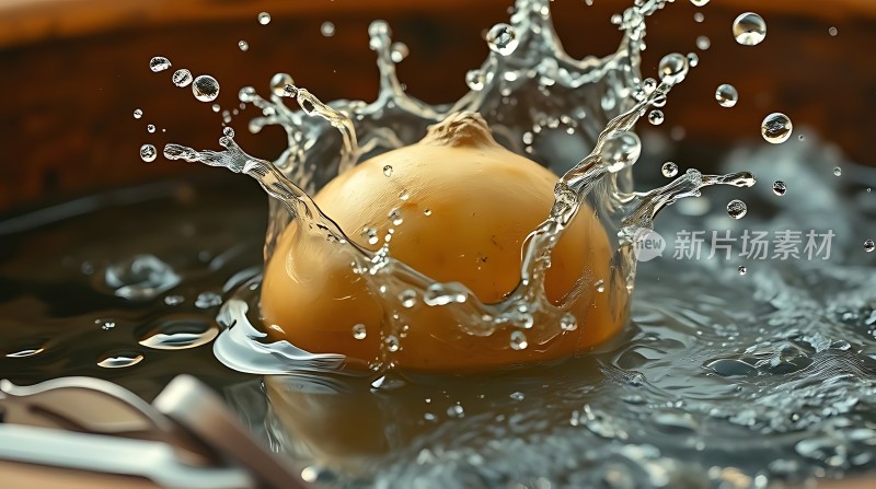 水花四溅的土豆