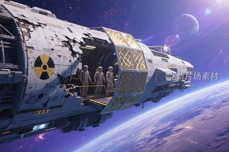 太空飞船与宇航员