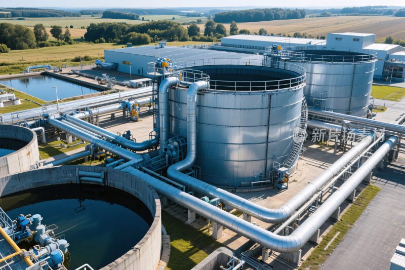 工业设施罐体管道景观