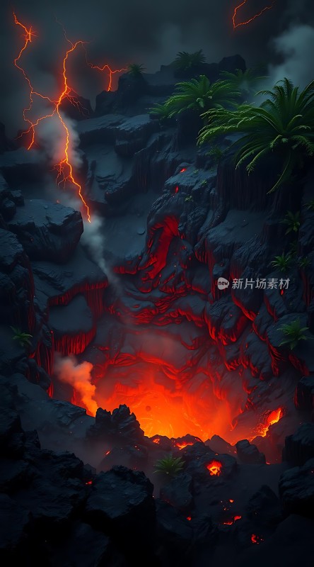 熔岩火山奇景