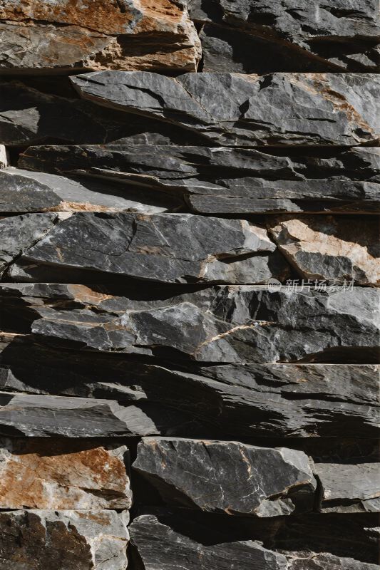 石材墙面纹理特写
