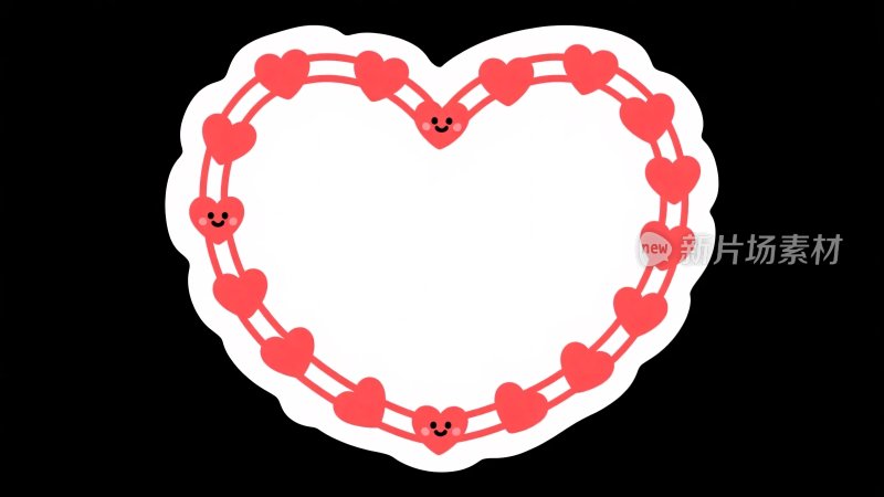 爱心边框装饰插画