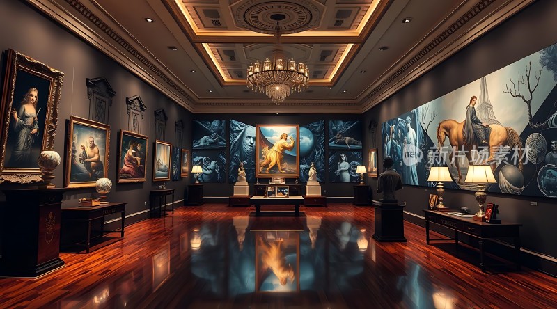 艺术殿堂经典画作与雕塑荟萃