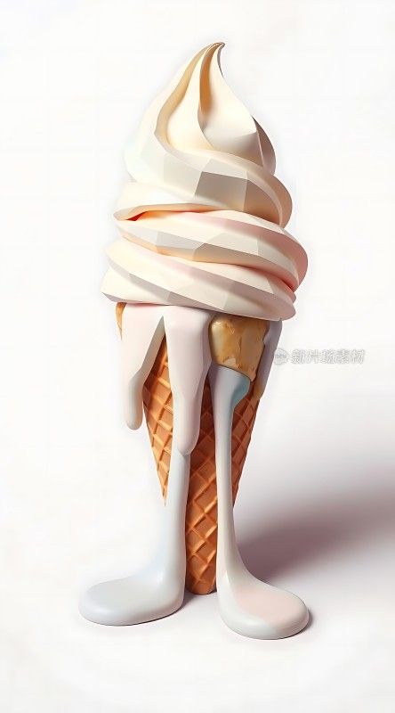融化冰淇淋 cone