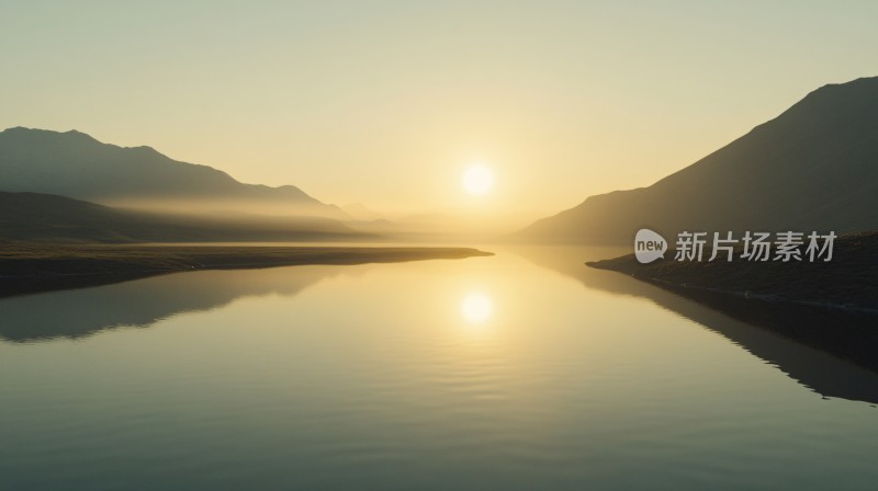 唯美山水风光日出