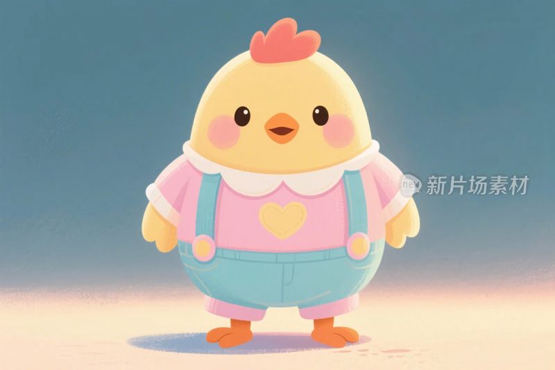 卡通小鸡形象插画