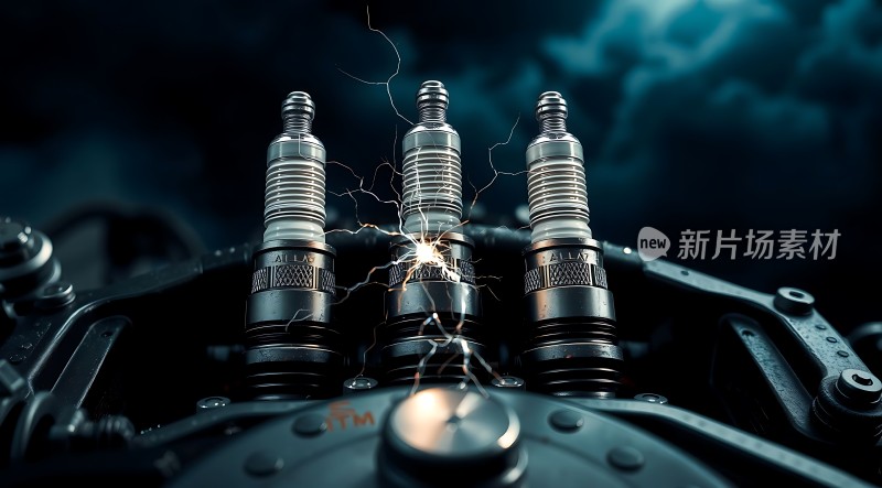 新片场素材  火花塞放电