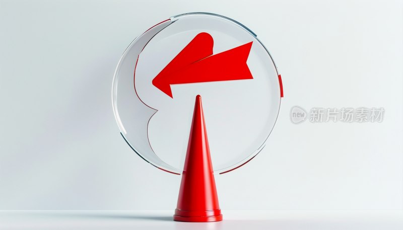 红色风向标图标