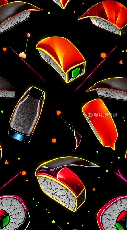 霓虹寿司艺术盛宴