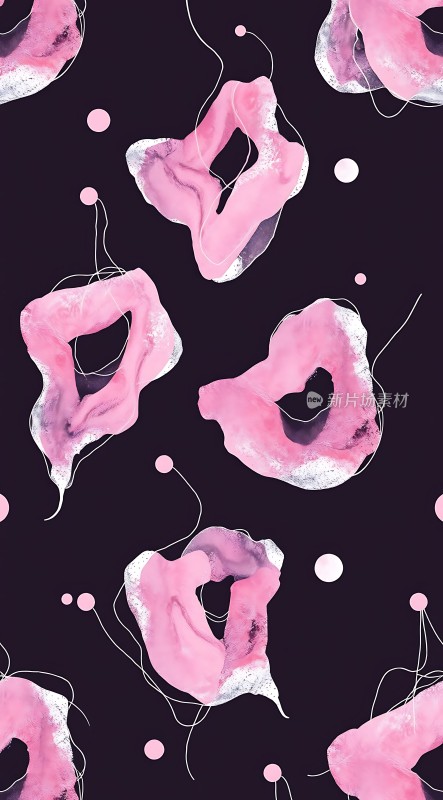 粉色抽象艺术图案