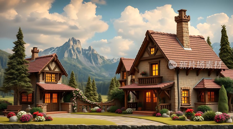 山谷中的温馨小屋