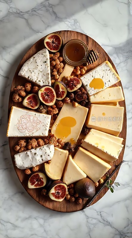 奶酪拼盘配无花果和坚果