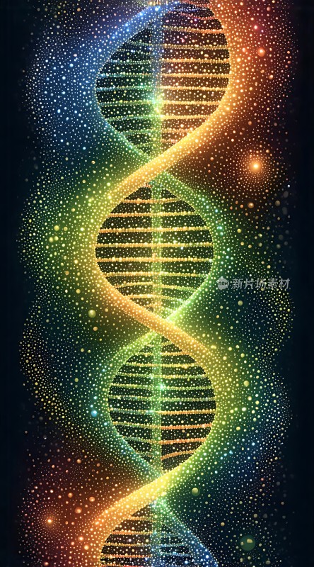 多彩螺旋DNA结构