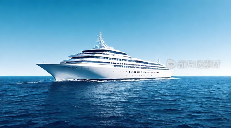 豪华游轮驶向蔚蓝大海