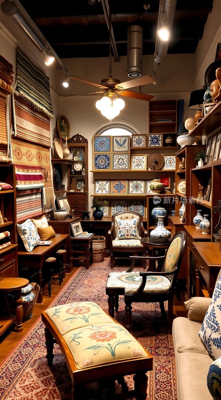 古董家具与装饰品展示