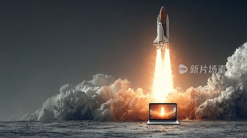 火箭发射升空场景