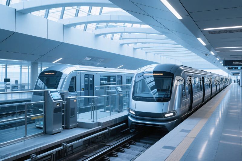 现代地铁站台场景