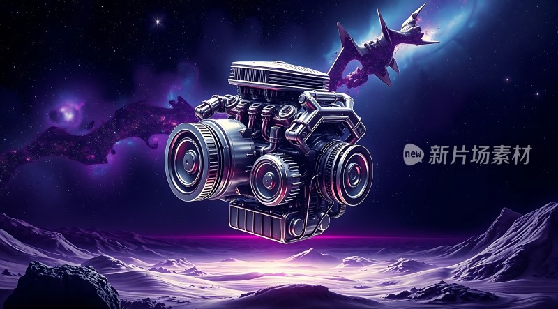 新片场素材星际引擎探索未知宇宙