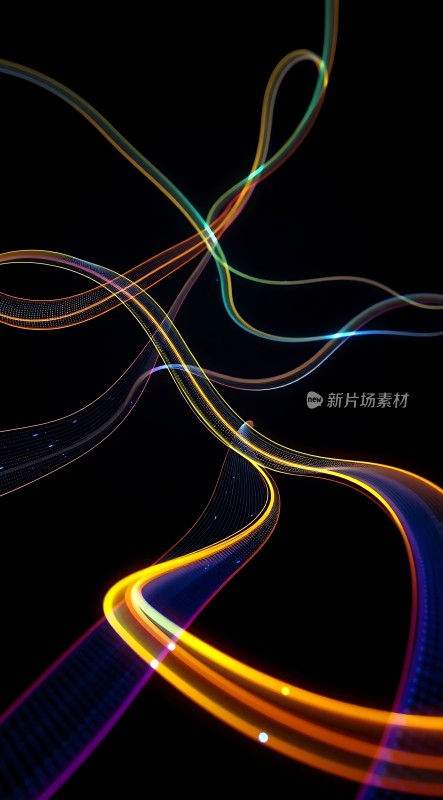 多彩光轨交织展现科技与艺术的完美融合