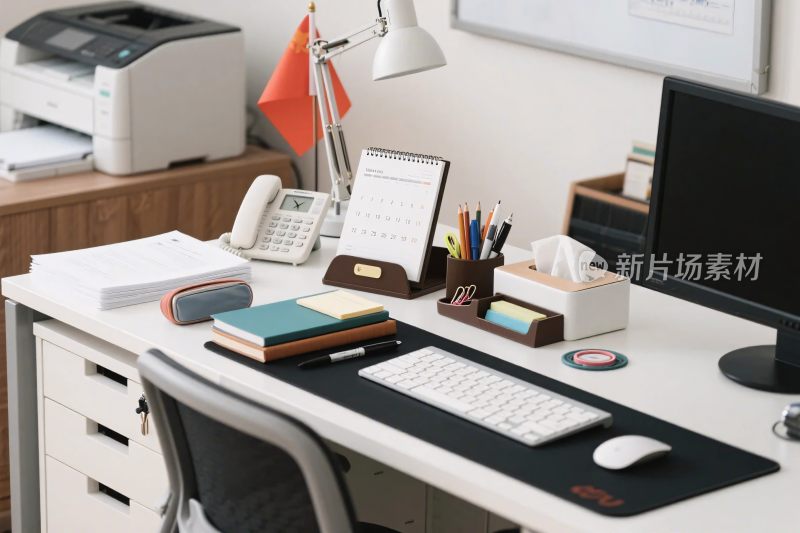 整洁办公桌面场景