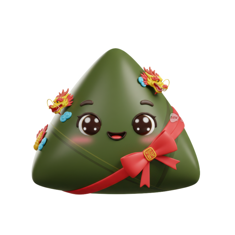 端午节3D卡通粽子元素