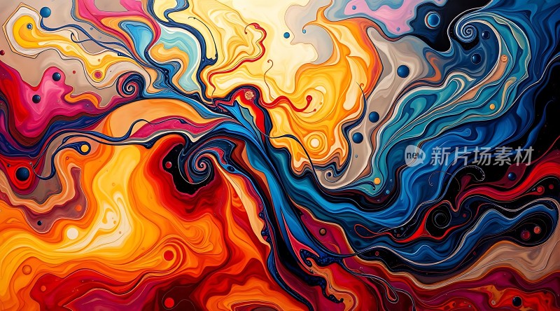 色彩漩涡抽象艺术之美