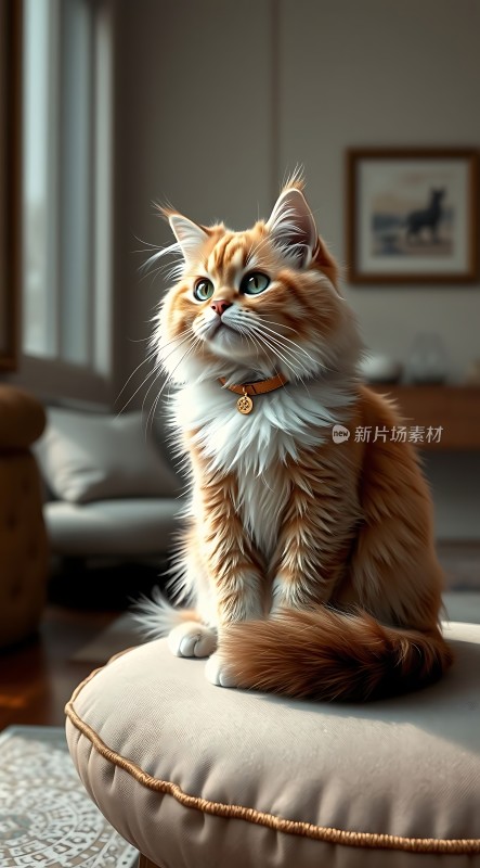 阳光下的橘猫