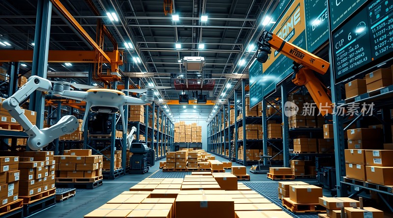 智能仓储机器人协作搬运货物