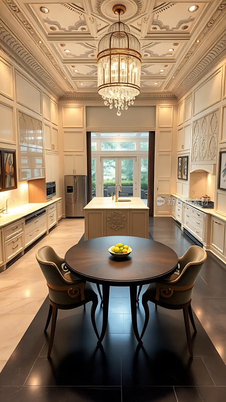 豪华厨房设计现代与古典完美融合