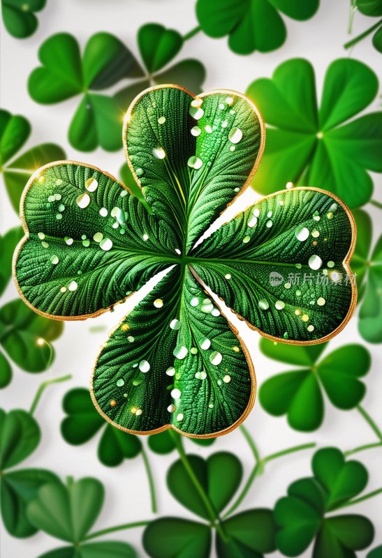 圣帕特里克节三叶草图案