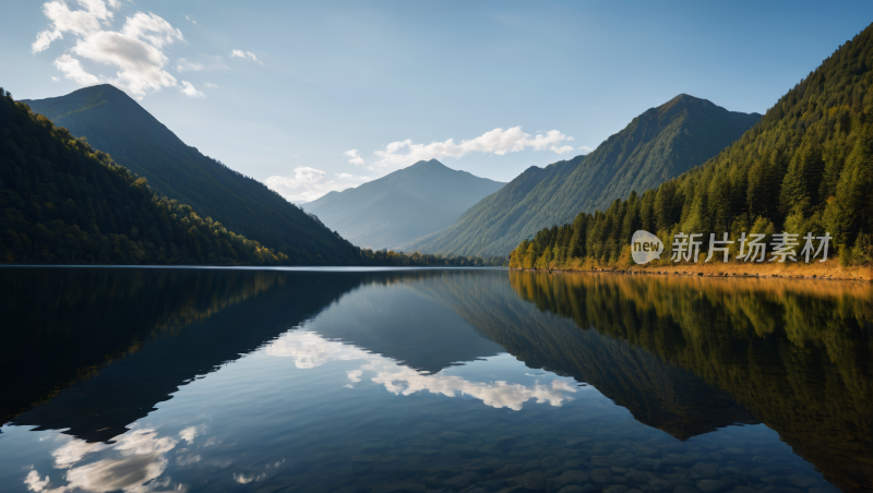 清澈的水面高清风景图片