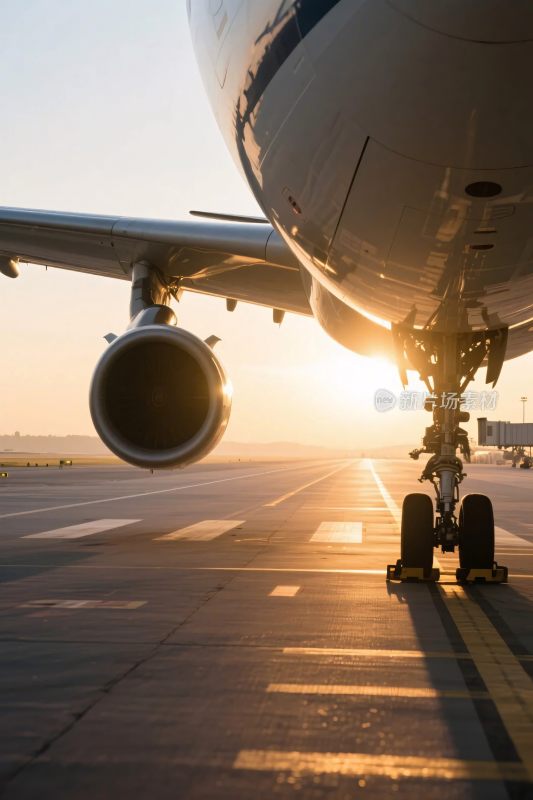飞机起落架与跑道场景
