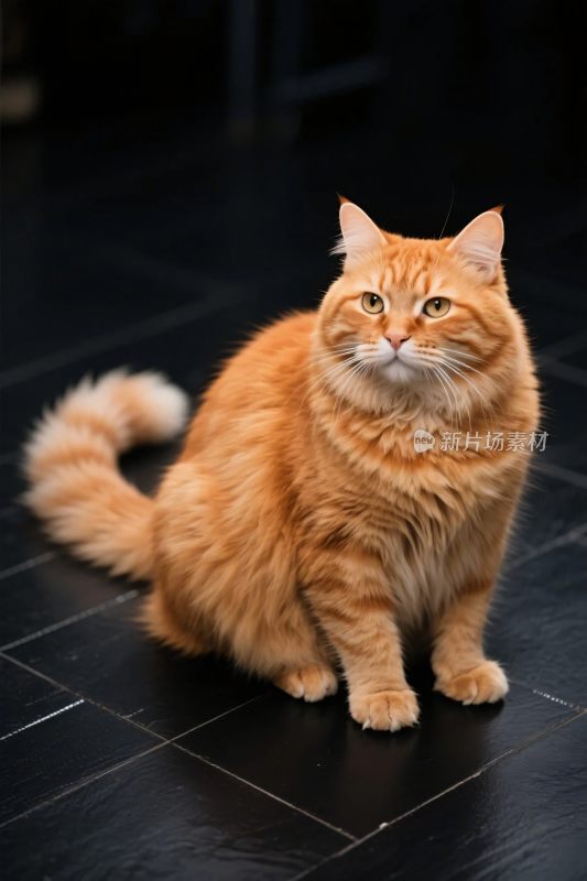 橘猫静坐真实摄影