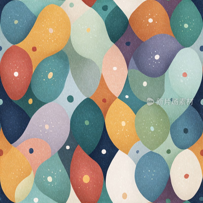 多彩几何形状抽象插画