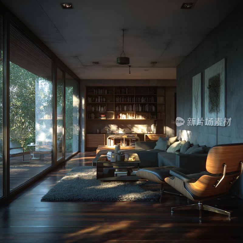 现代风格舒适客厅室内场景