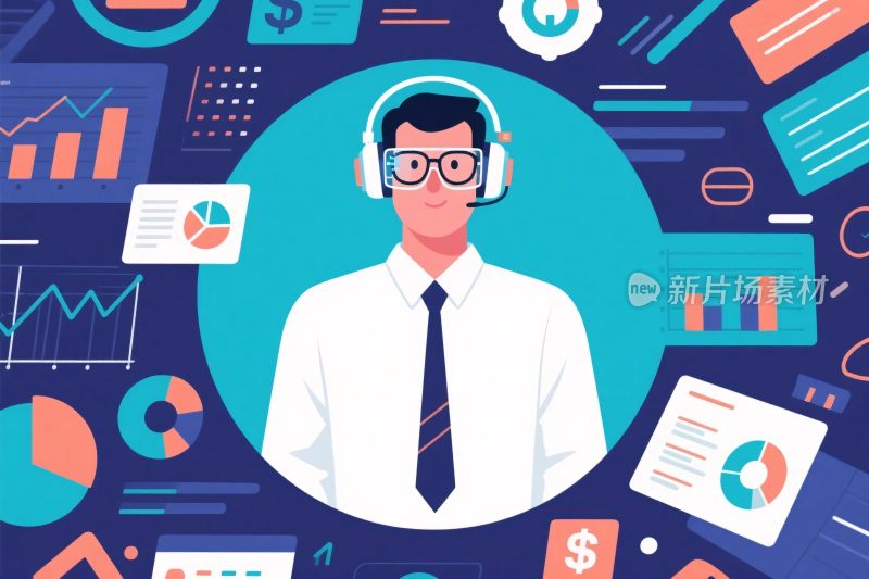 商务办公数据插画