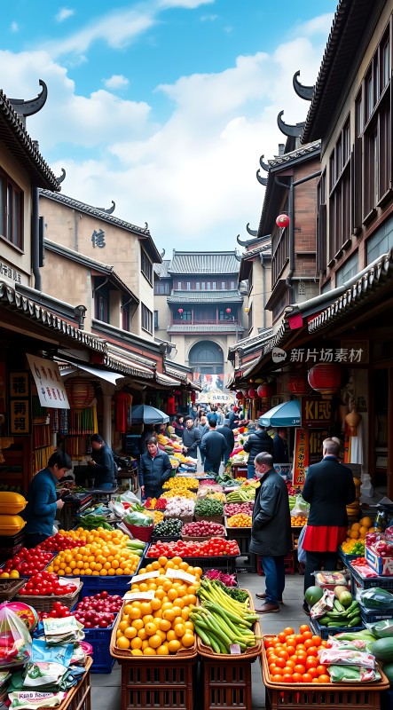 古街市集琳琅满目热闹非凡