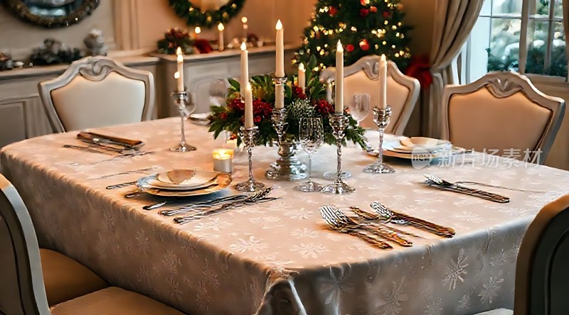 圣诞烛光晚餐