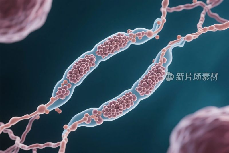 微生物微观结构插画