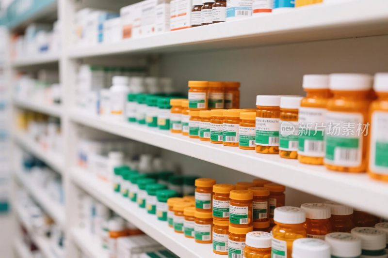 药店药品货架展示